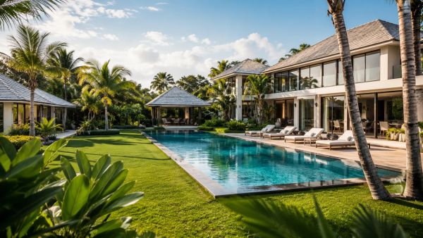 L'art de vivre autour d une piscine tropicale